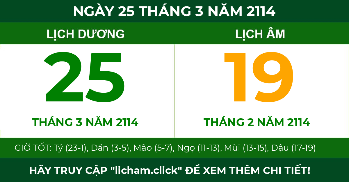 lịch âm ngày 25 tháng 3 năm 2114