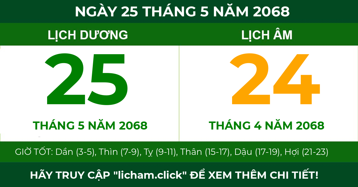 lịch âm ngày 25 tháng 5 năm 2068
