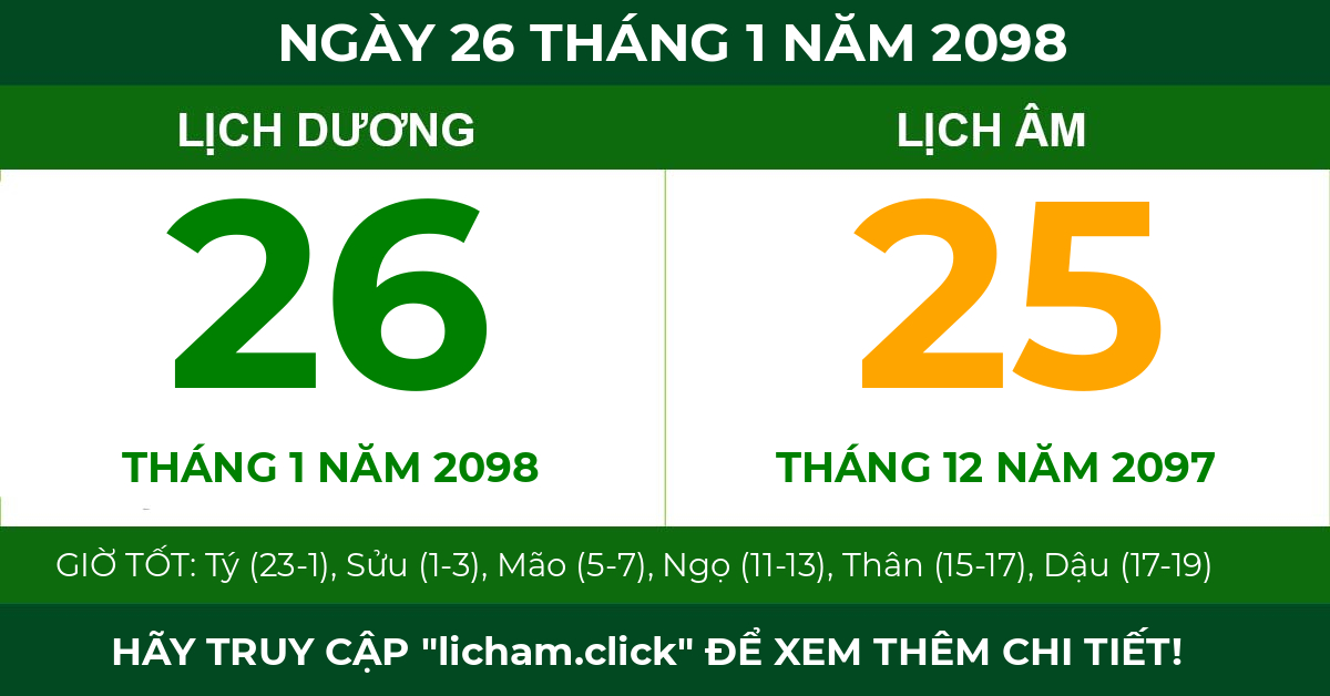 lịch âm ngày 26 tháng 1 năm 2098