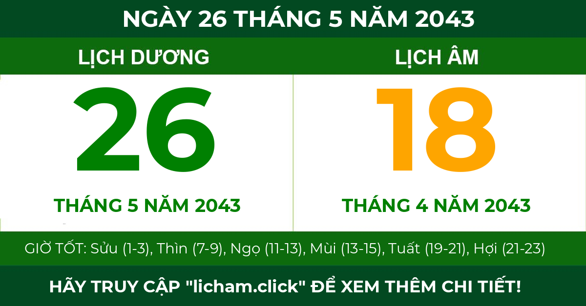 lịch âm ngày 26 tháng 5 năm 2043