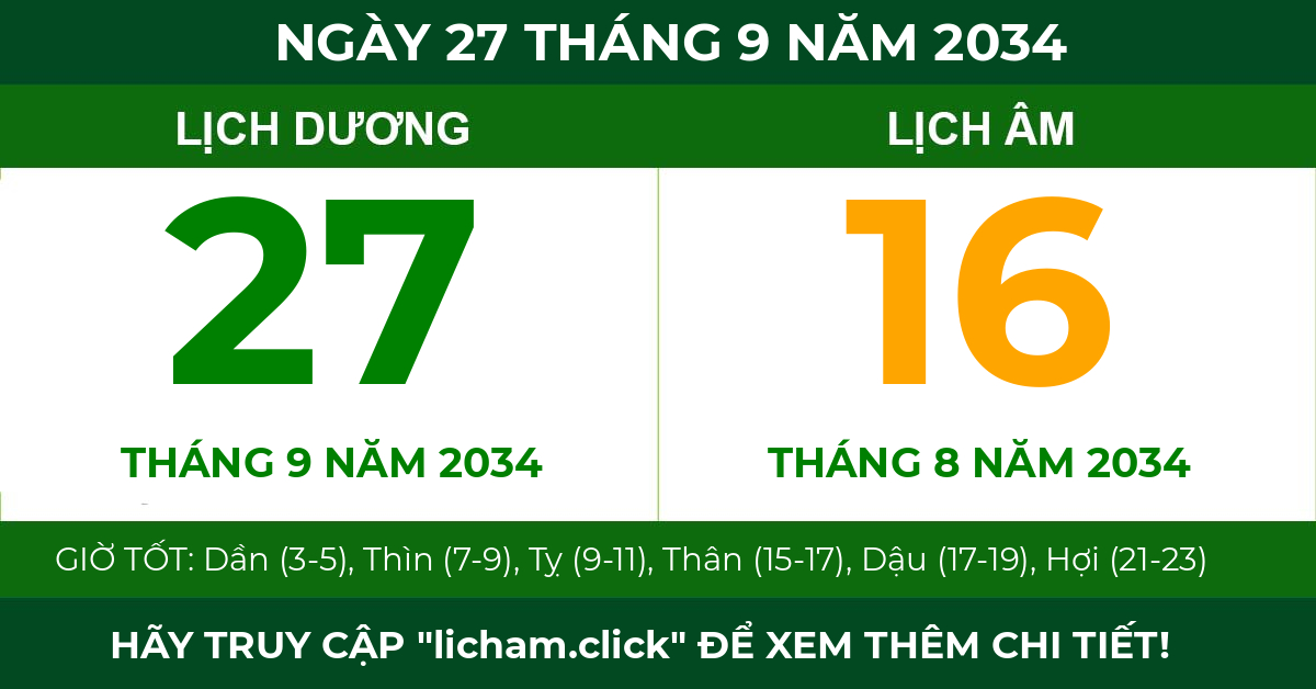 lịch âm ngày 27 tháng 9 năm 2034