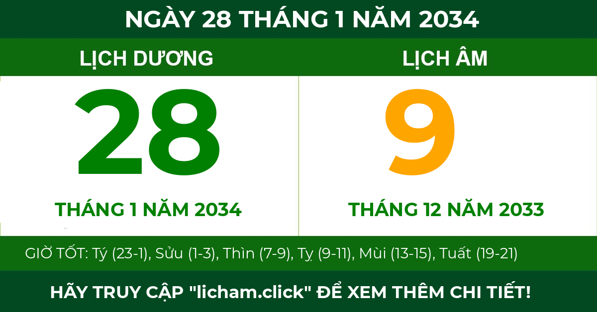 lịch âm ngày 28 tháng 1 năm 2034
