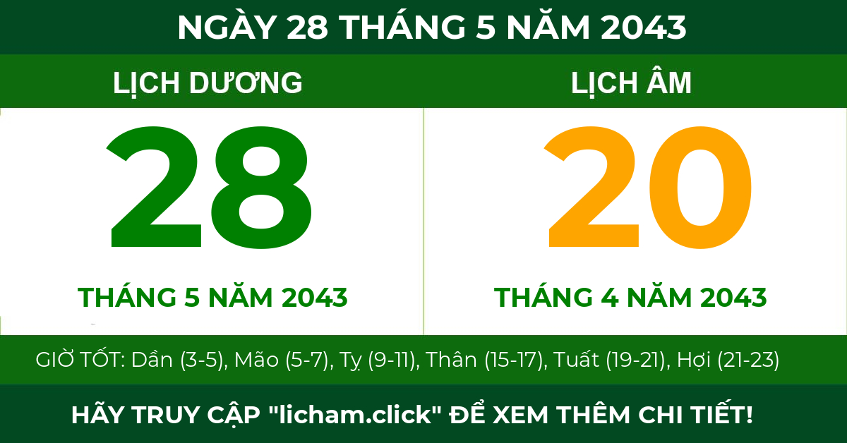 lịch âm ngày 28 tháng 5 năm 2043