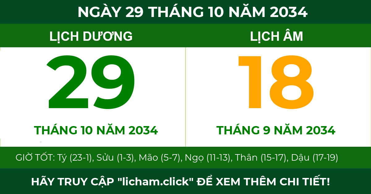 lịch âm ngày 29 tháng 10 năm 2034