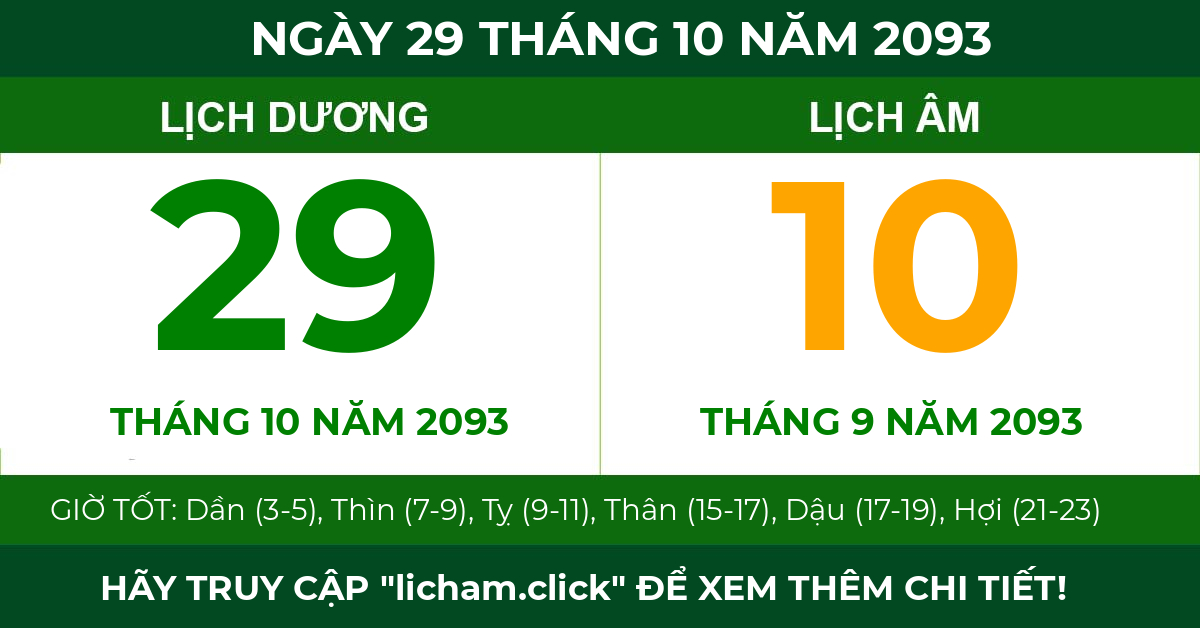 lịch âm ngày 29 tháng 10 năm 2093