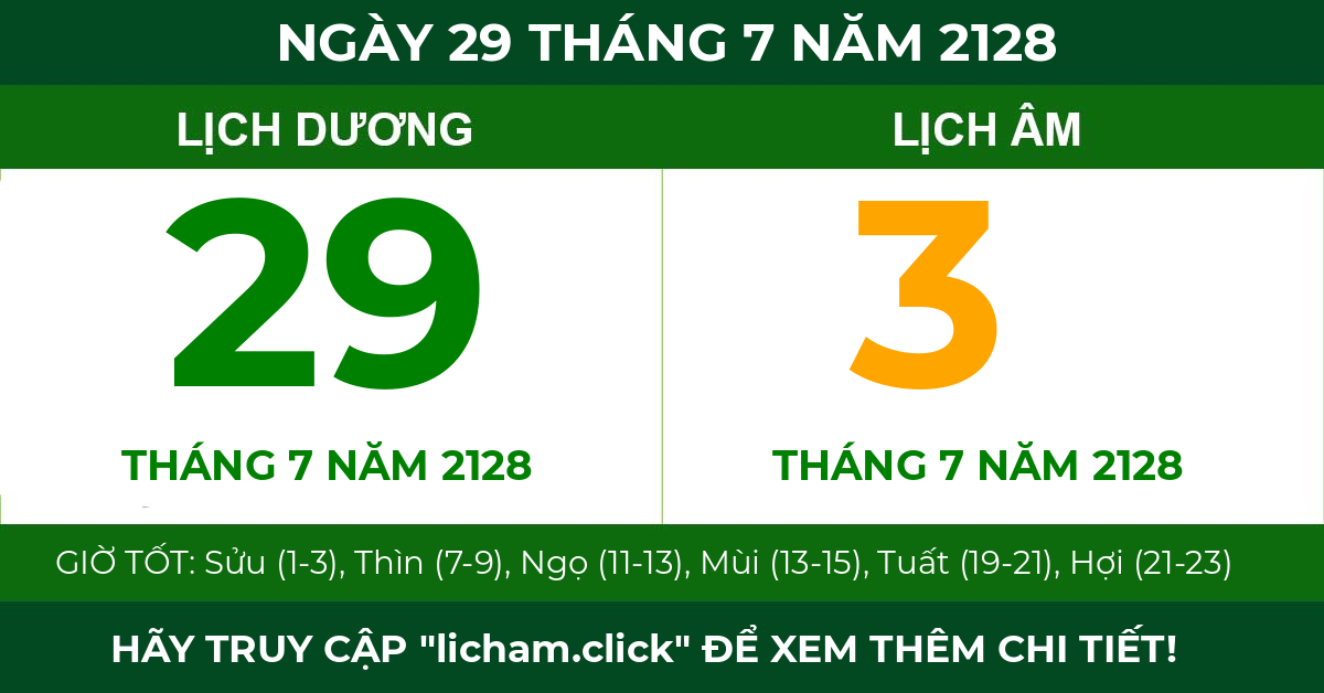 lịch âm ngày 29 tháng 7 năm 2128