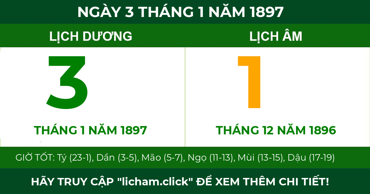 lịch âm ngày 3 tháng 1 năm 1897