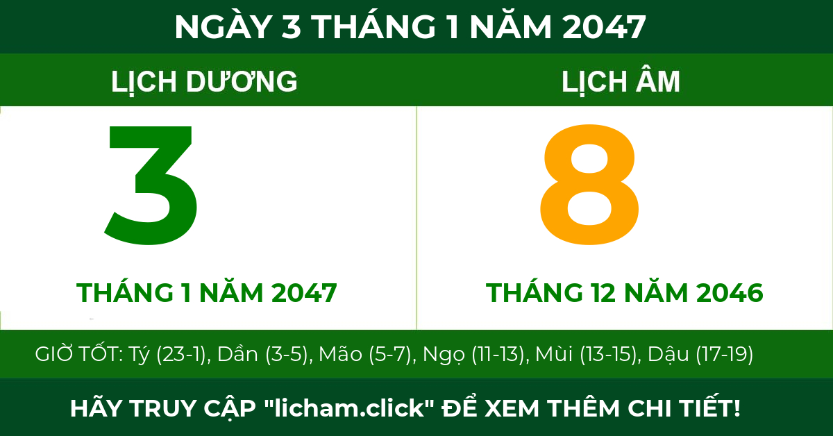 lịch âm ngày 3 tháng 1 năm 2047