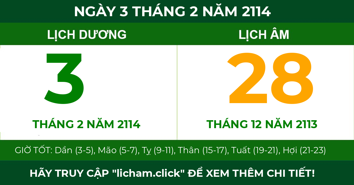 lịch âm ngày 3 tháng 2 năm 2114