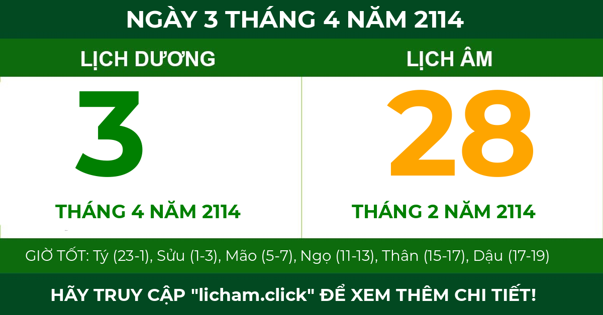 lịch âm ngày 3 tháng 4 năm 2114