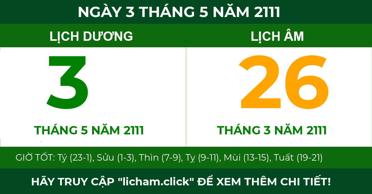lịch âm ngày 3 tháng 5 năm 2111