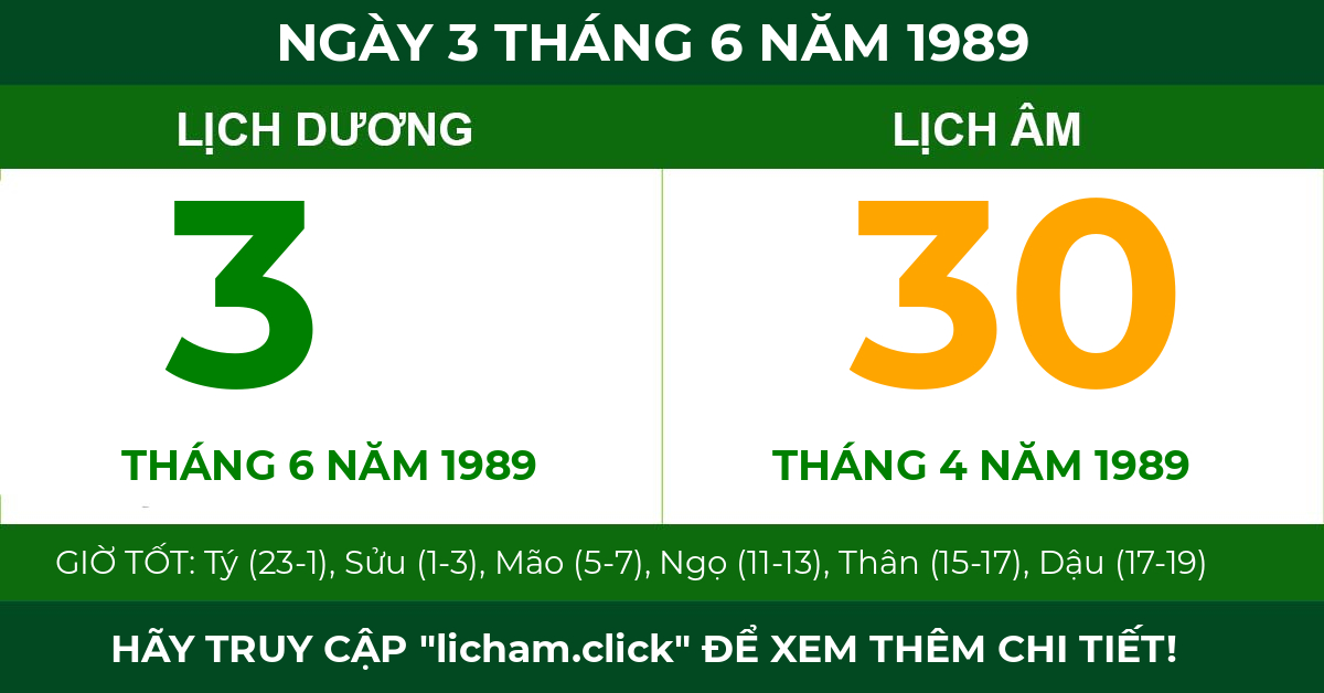 lịch âm ngày 3 tháng 6 năm 1989
