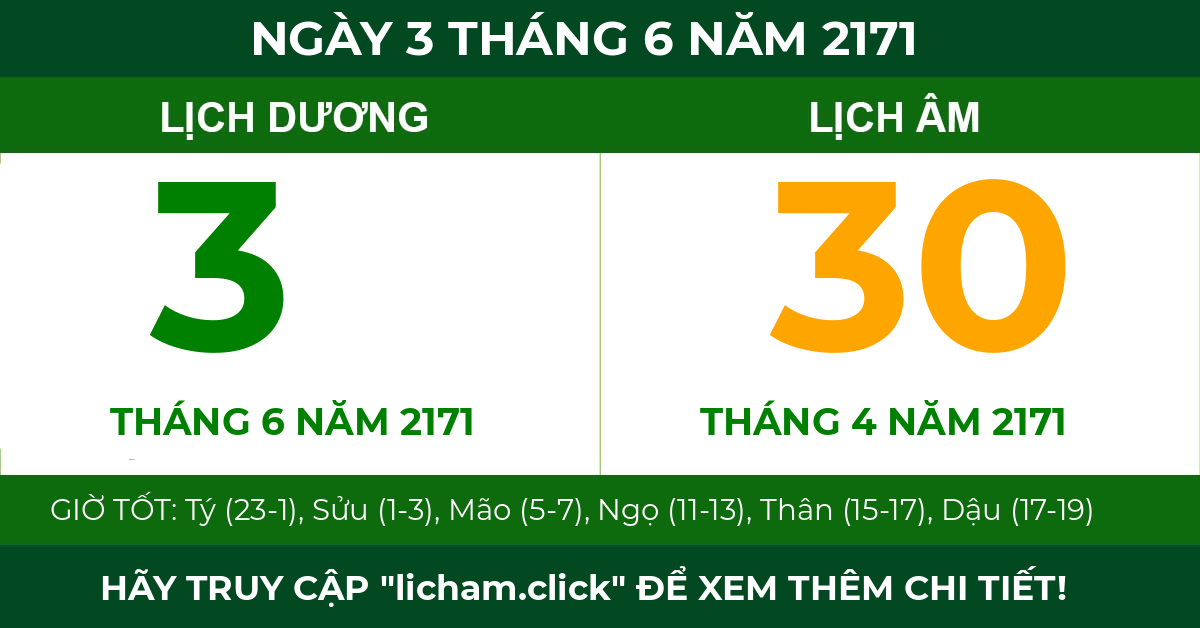 lịch âm ngày 3 tháng 6 năm 2171