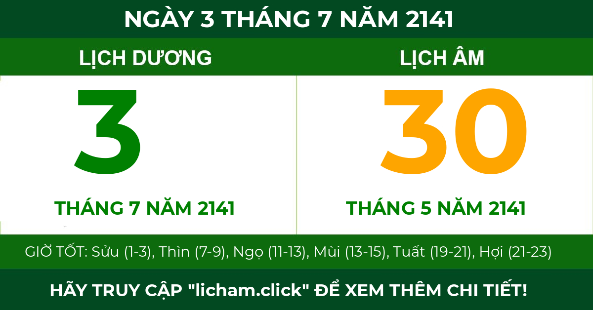 lịch âm ngày 3 tháng 7 năm 2141