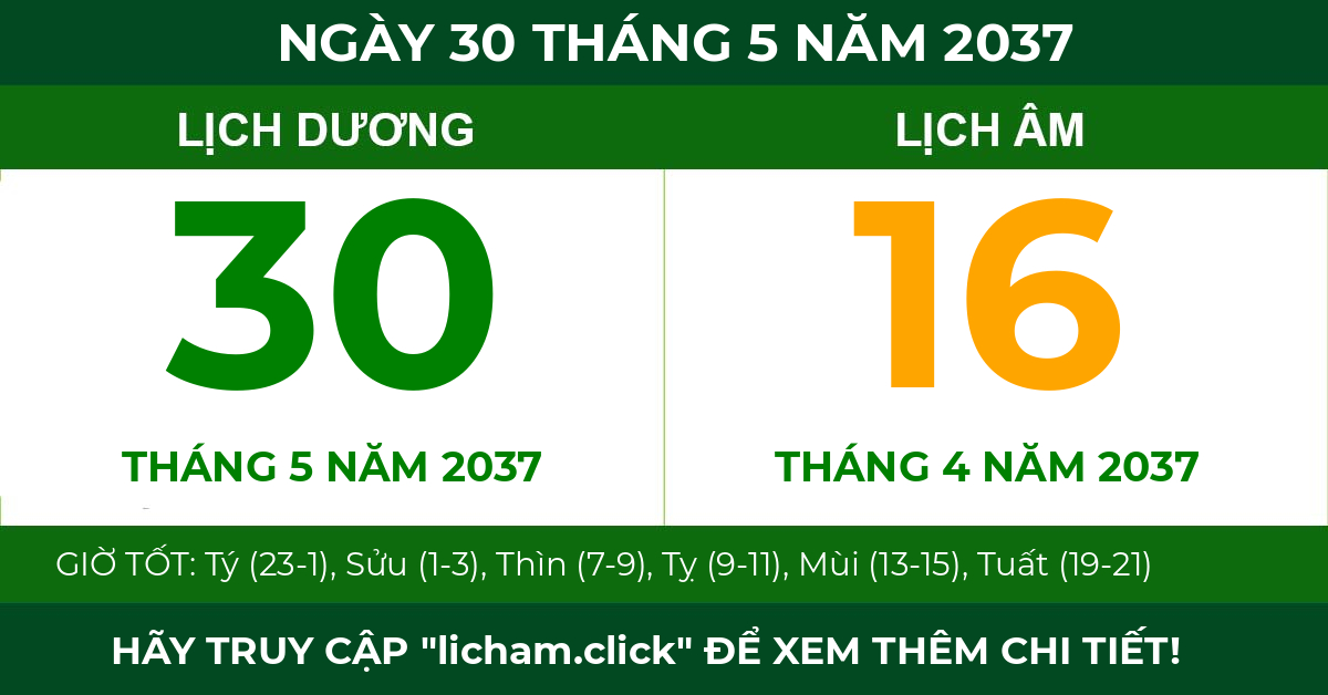 lịch âm ngày 30 tháng 5 năm 2037