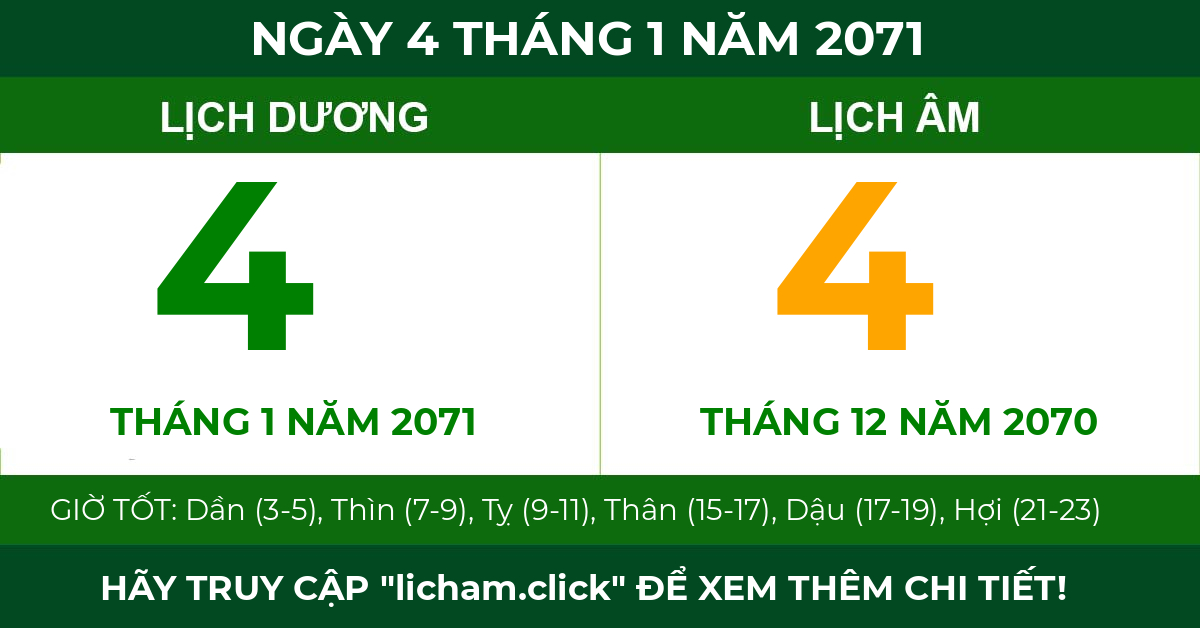 lịch âm ngày 4 tháng 1 năm 2071