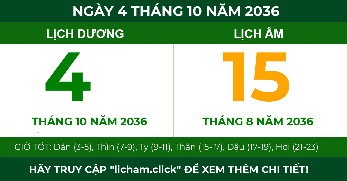 lịch âm ngày 4 tháng 10 năm 2036