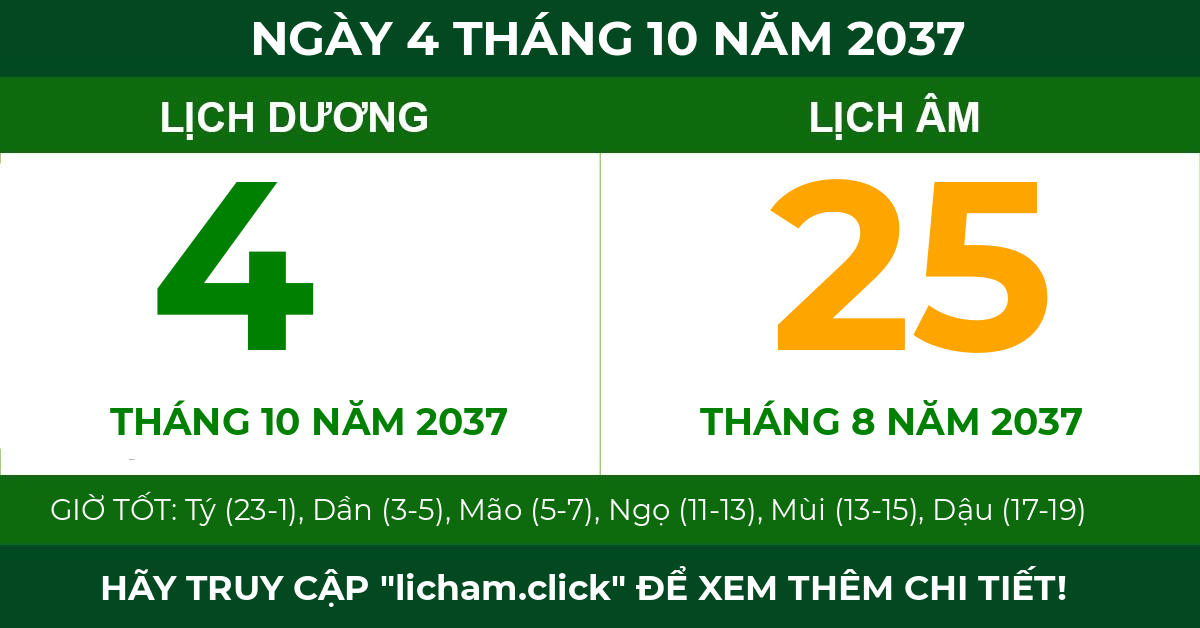 lịch âm ngày 4 tháng 10 năm 2037