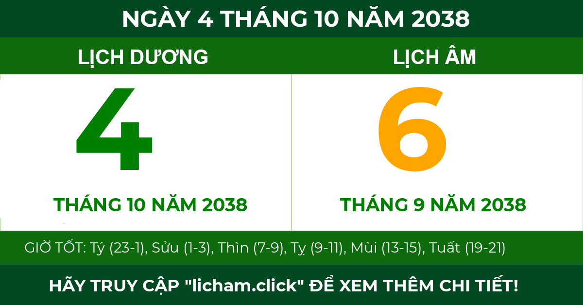 lịch âm ngày 4 tháng 10 năm 2038