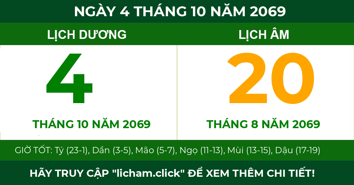 lịch âm ngày 4 tháng 10 năm 2069