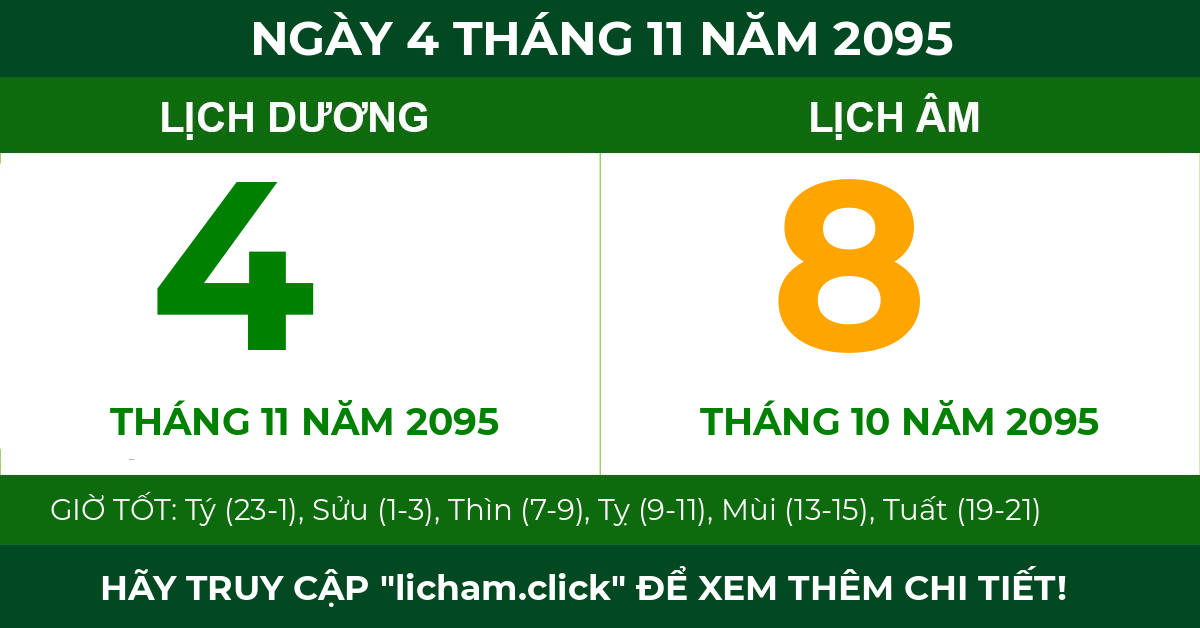 lịch âm ngày 4 tháng 11 năm 2095