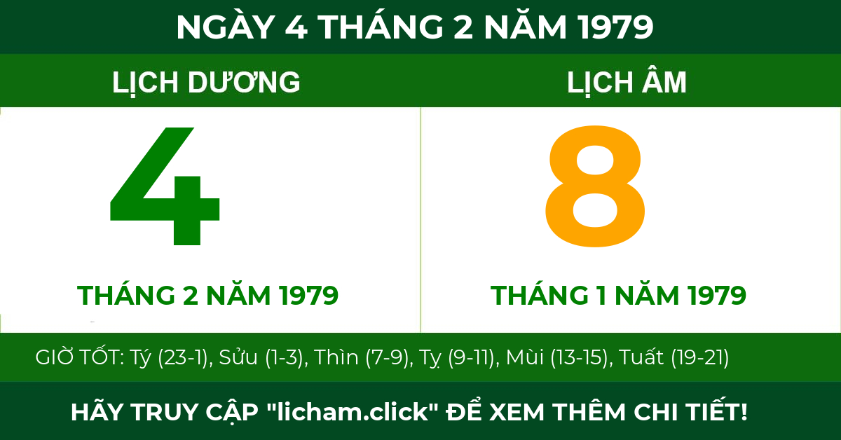 lịch âm ngày 4 tháng 2 năm 1979
