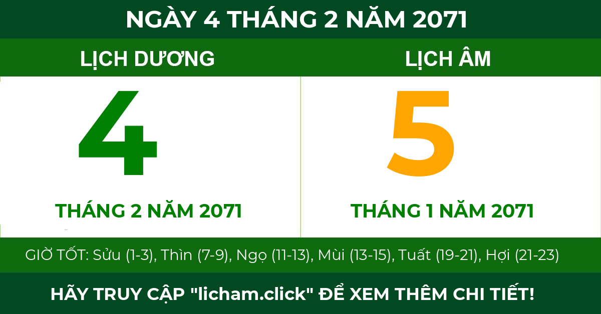 lịch âm ngày 4 tháng 2 năm 2071