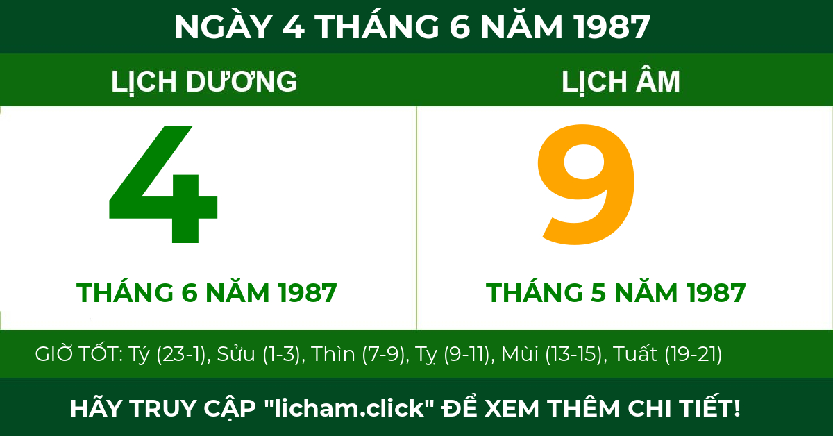 lịch âm ngày 4 tháng 6 năm 1987
