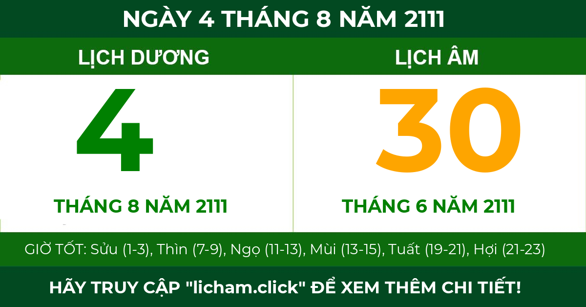 lịch âm ngày 4 tháng 8 năm 2111