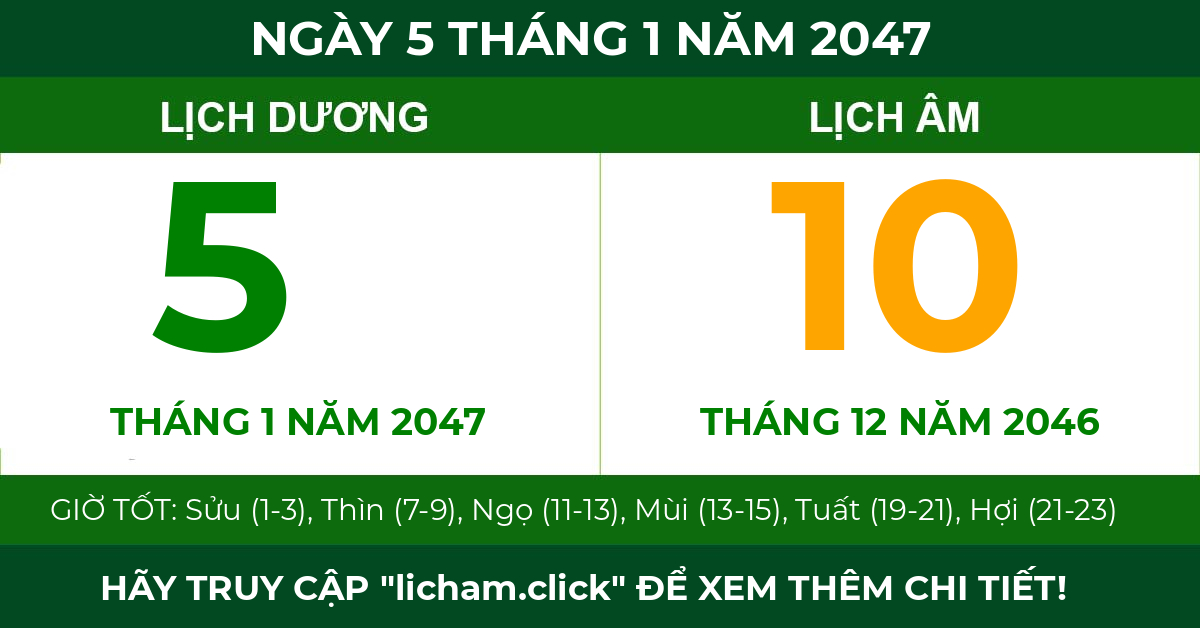 lịch âm ngày 5 tháng 1 năm 2047