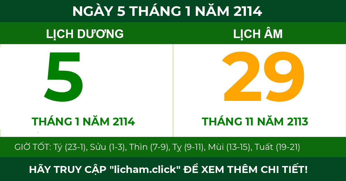 lịch âm ngày 5 tháng 1 năm 2114