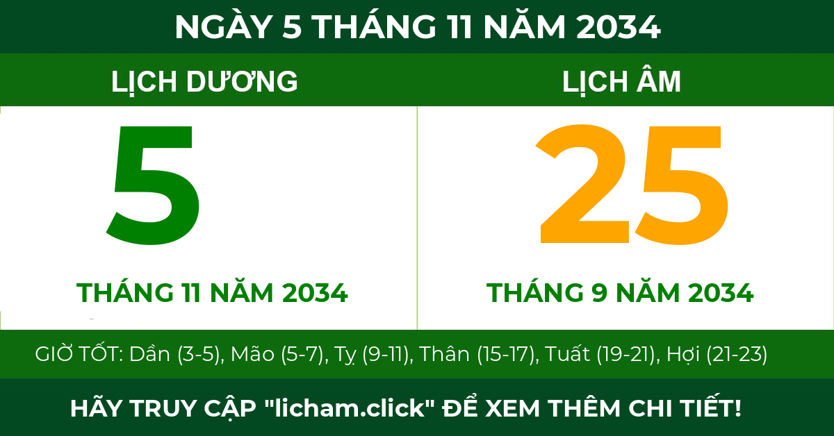 lịch âm ngày 5 tháng 11 năm 2034