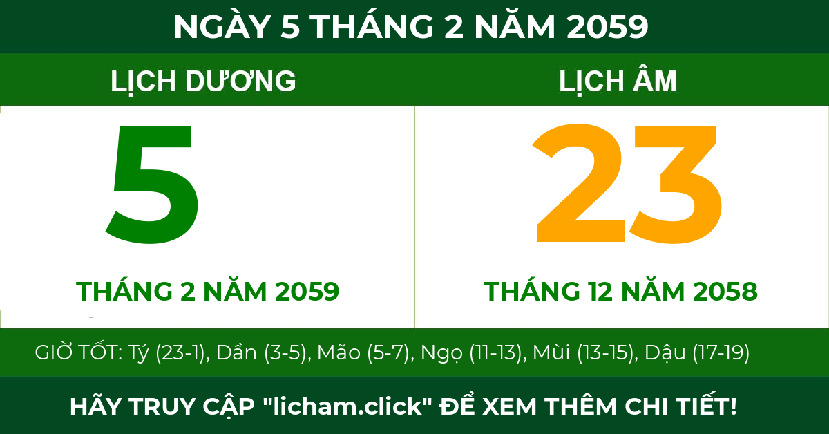 lịch âm ngày 5 tháng 2 năm 2059
