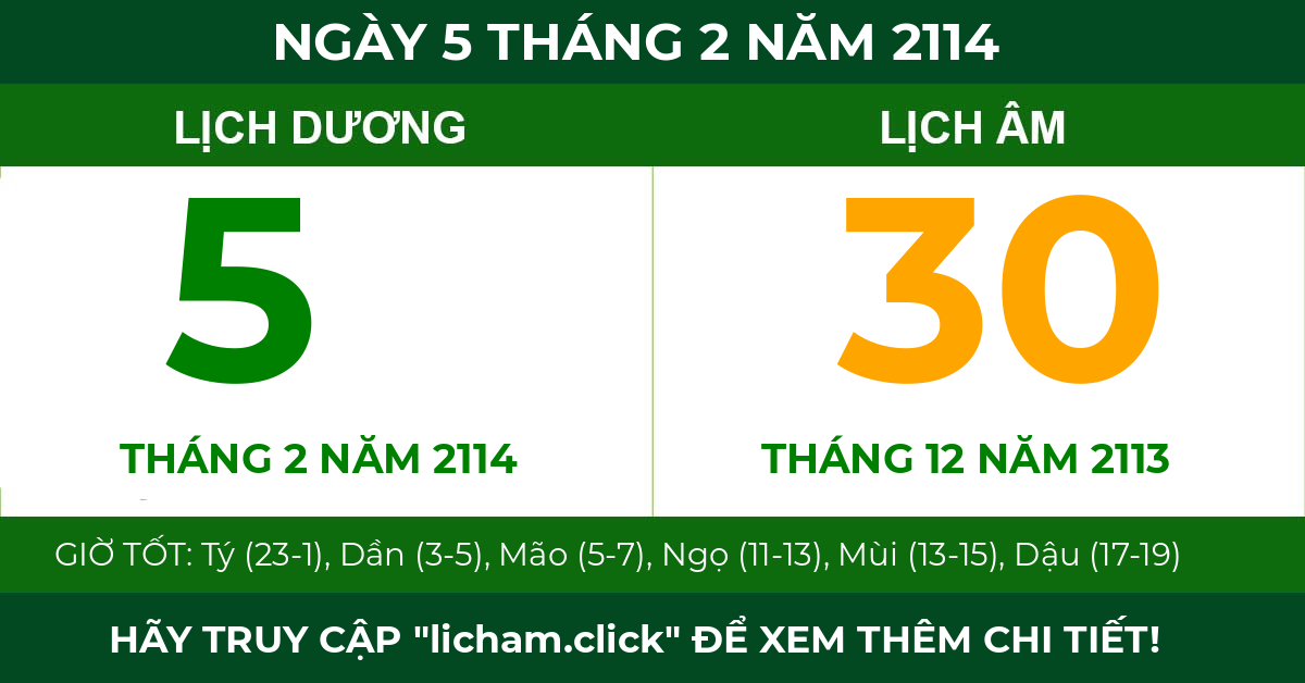 lịch âm ngày 5 tháng 2 năm 2114