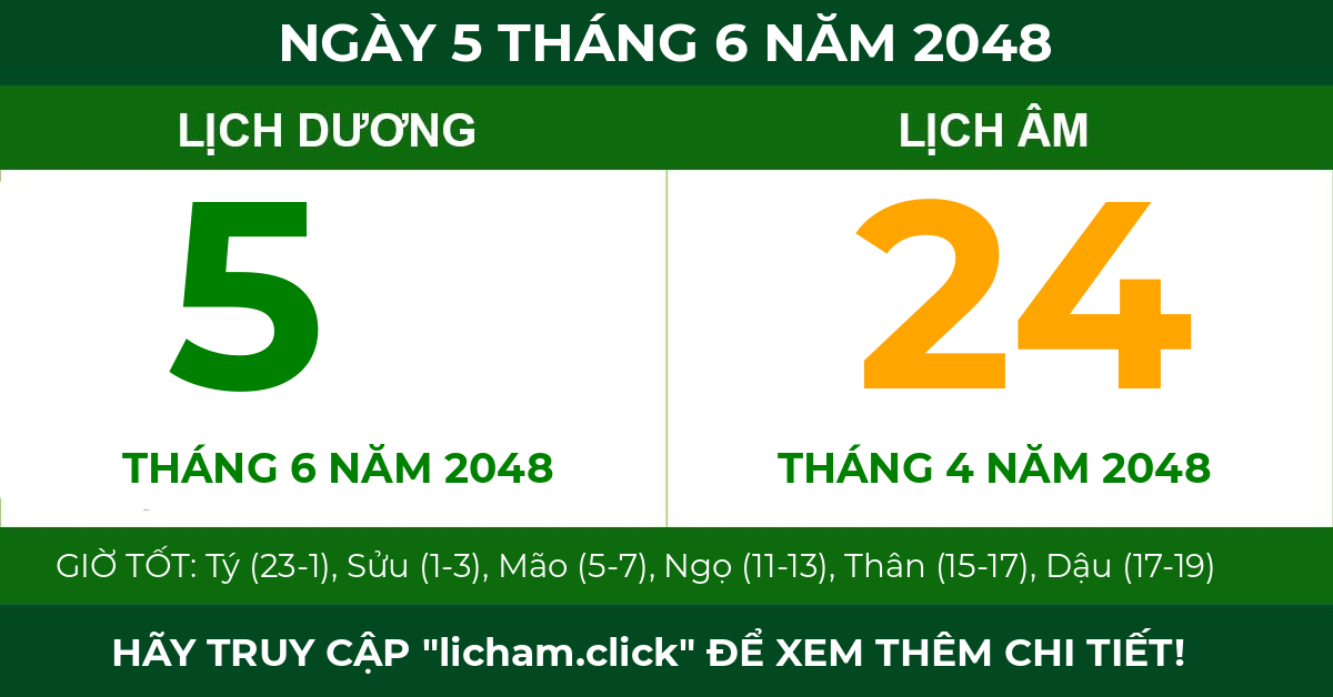 lịch âm ngày 5 tháng 6 năm 2048