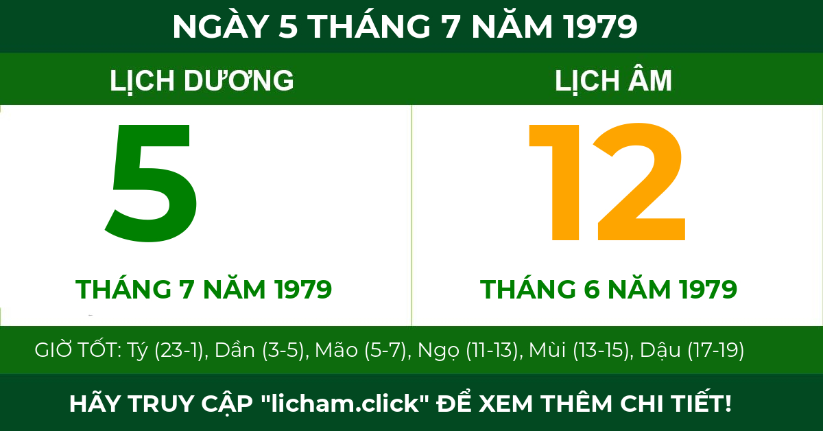 lịch âm ngày 5 tháng 7 năm 1979