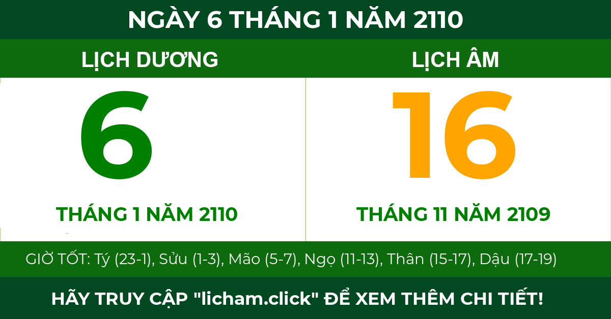 lịch âm ngày 6 tháng 1 năm 2110