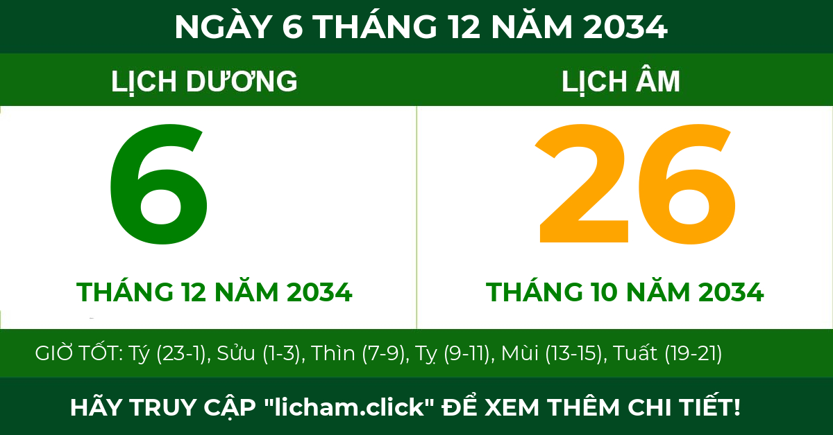 lịch âm ngày 6 tháng 12 năm 2034