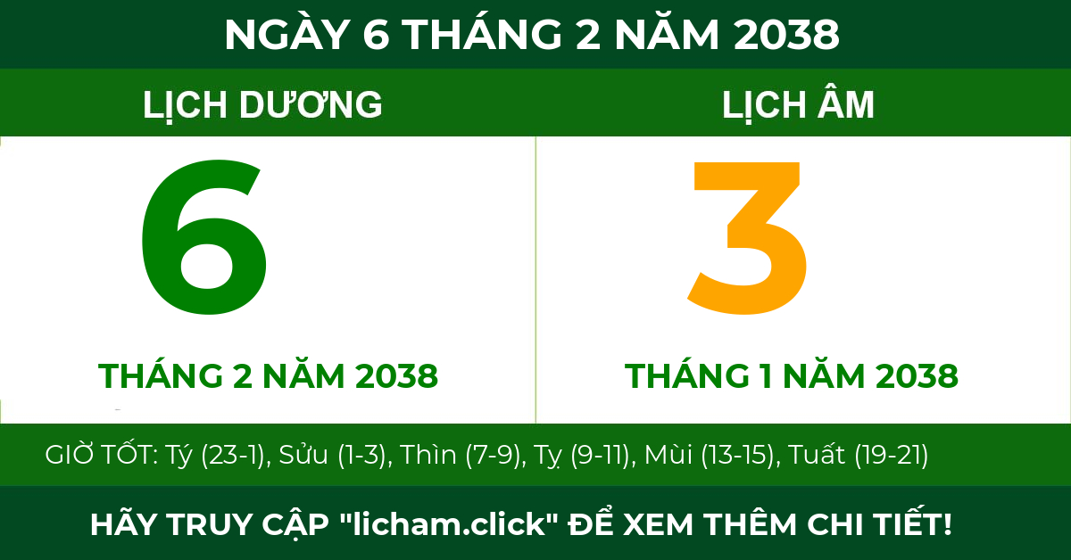 lịch âm ngày 6 tháng 2 năm 2038