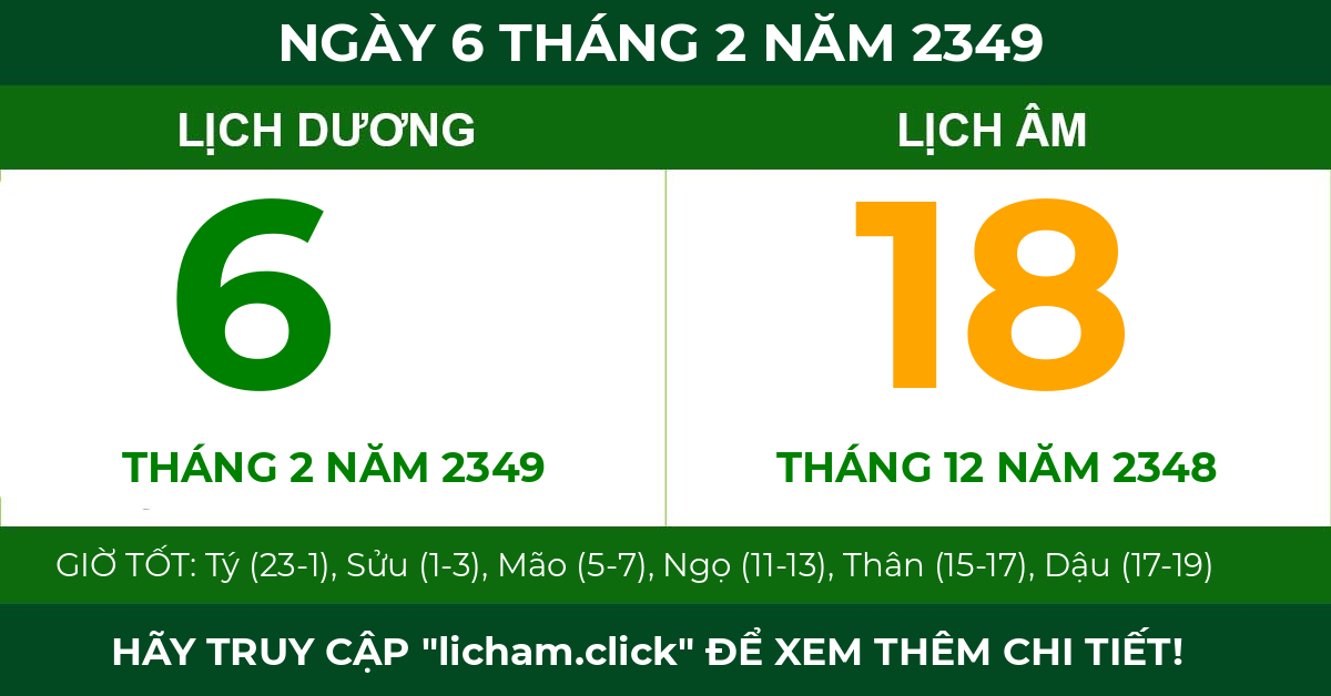 lịch âm ngày 6 tháng 2 năm 2349