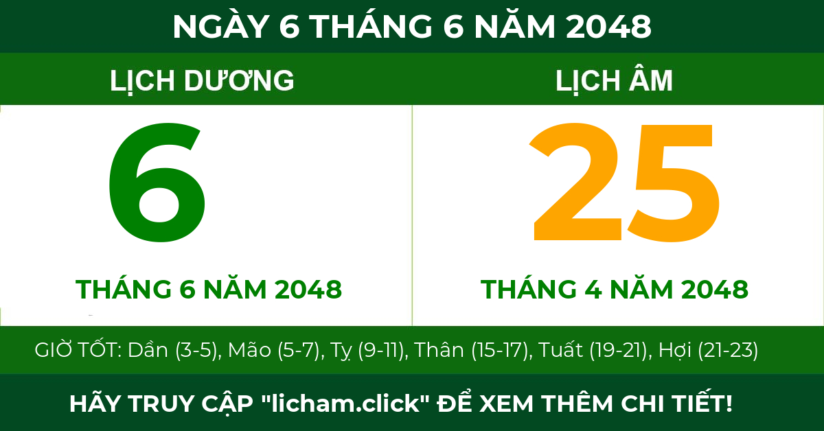 lịch âm ngày 6 tháng 6 năm 2048