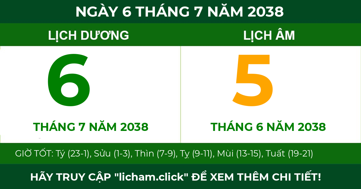 lịch âm ngày 6 tháng 7 năm 2038