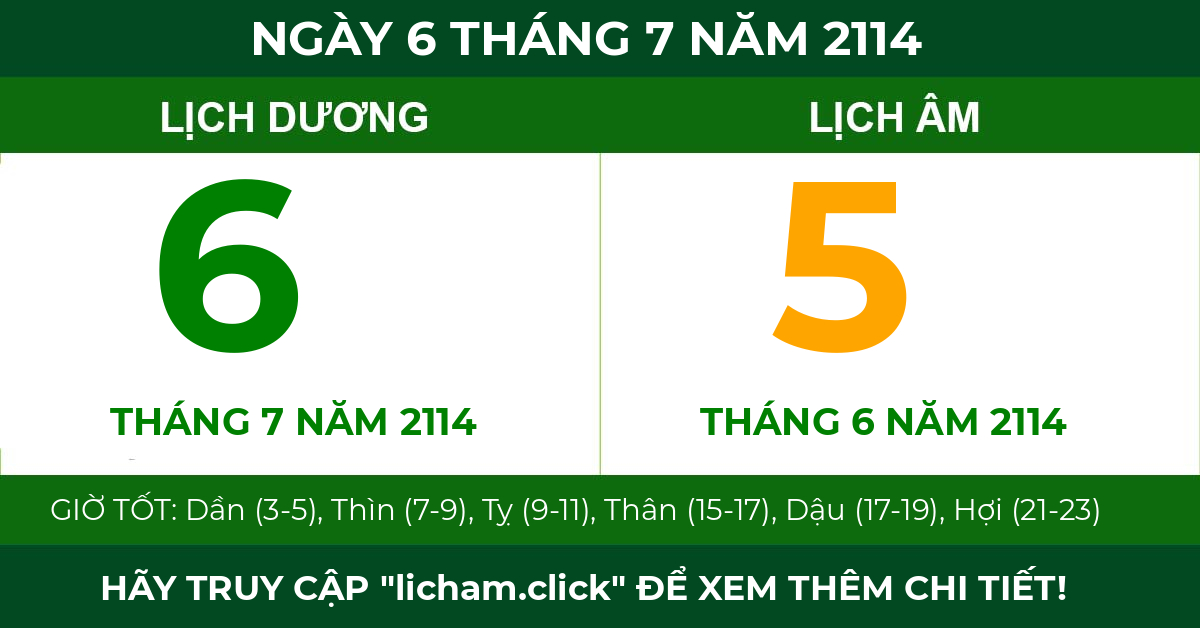 lịch âm ngày 6 tháng 7 năm 2114