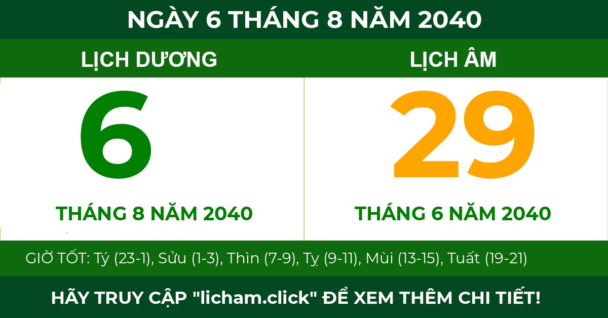 lịch âm ngày 6 tháng 8 năm 2040