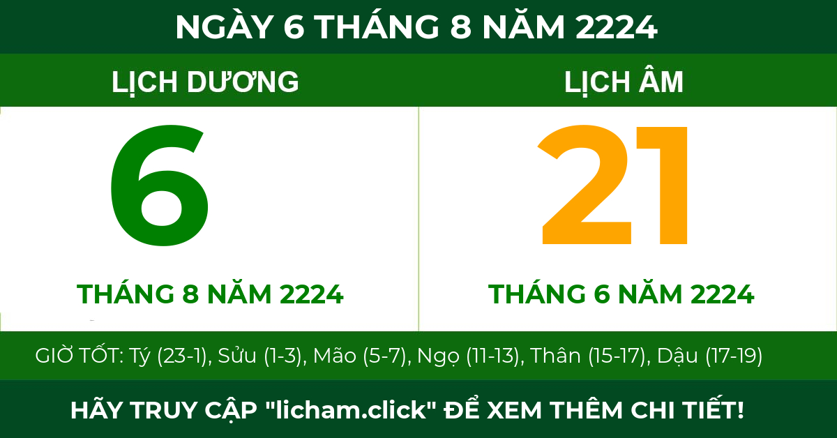 lịch âm ngày 6 tháng 8 năm 2224