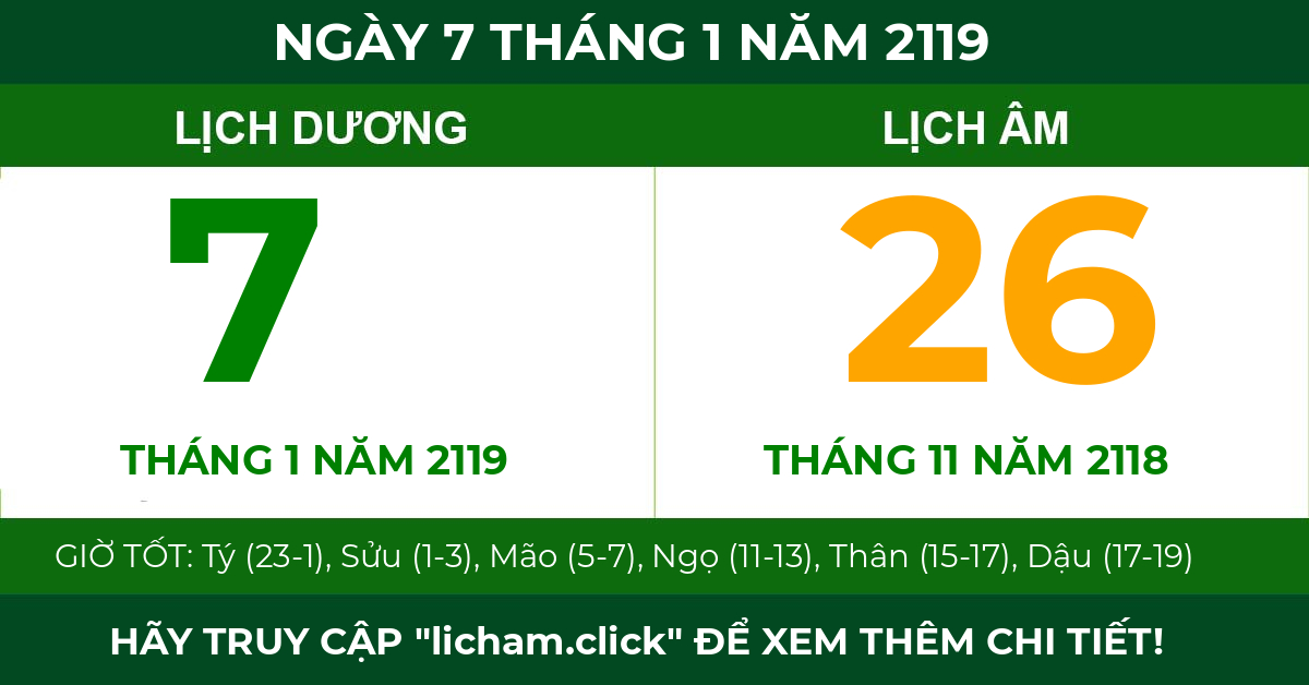lịch âm ngày 7 tháng 1 năm 2119