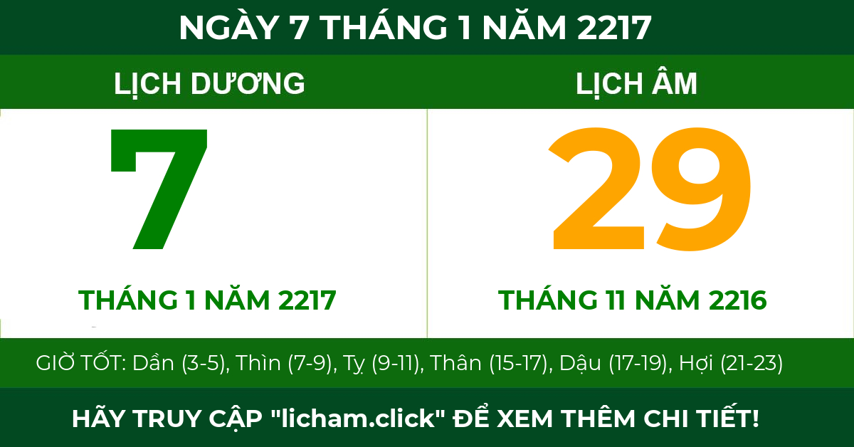 lịch âm ngày 7 tháng 1 năm 2217