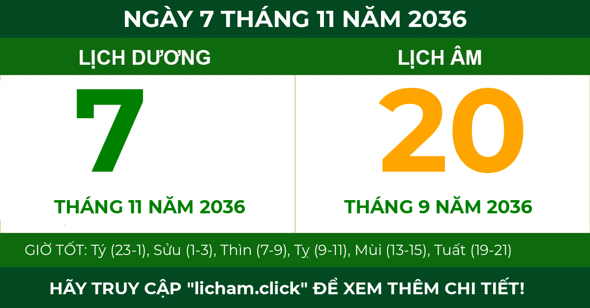 lịch âm ngày 7 tháng 11 năm 2036