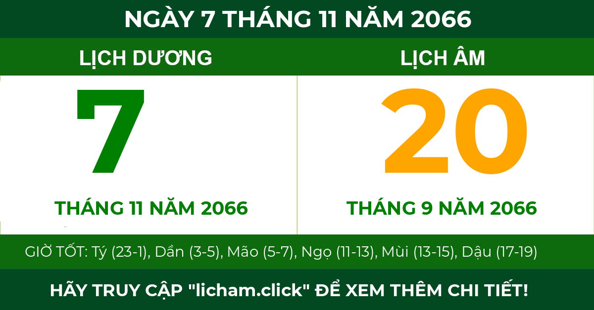 lịch âm ngày 7 tháng 11 năm 2066