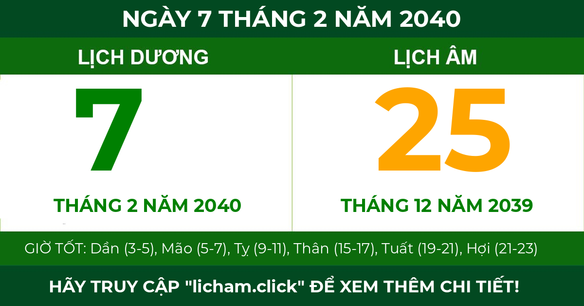 lịch âm ngày 7 tháng 2 năm 2040